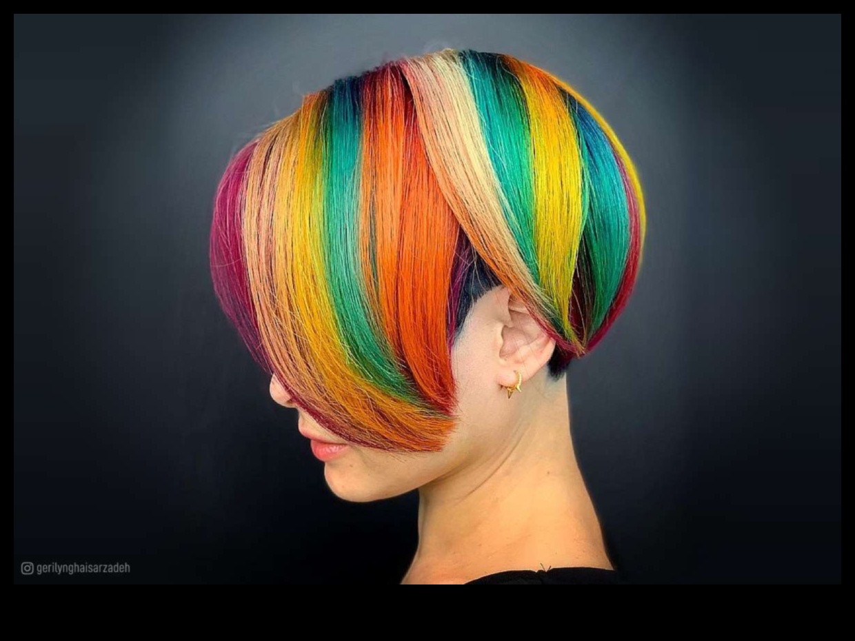 Radiant in Rainbow: Short Hairstyles for a Bold Spectrum