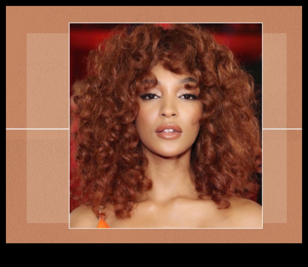 Χάλκινες μπούκλες και κομψά στυλ: Κατακτώντας την υφή των μαλλιών με κόκκινο και καστανόξανθο χρώμα