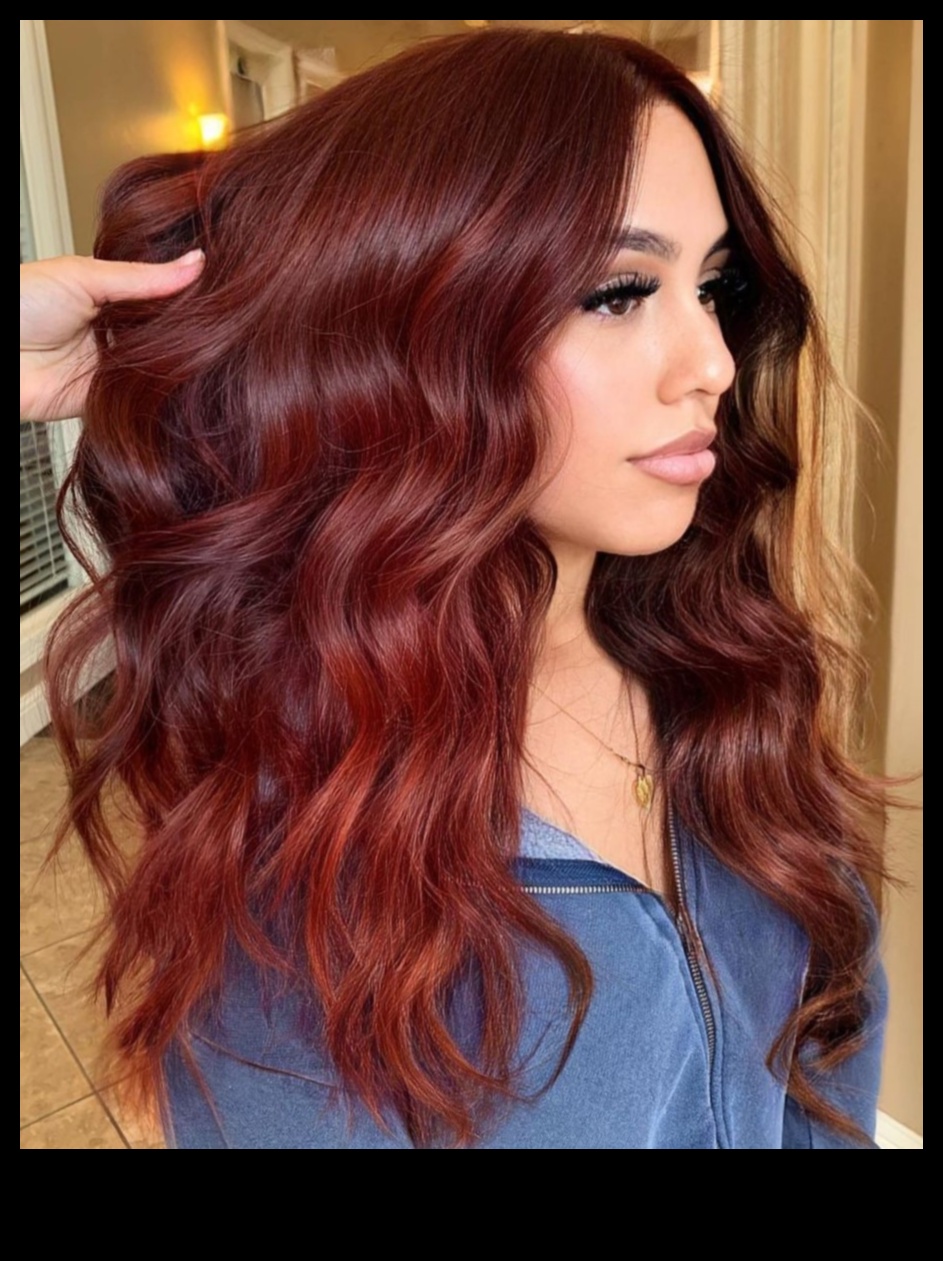 Rosewood Radiance: Σαγηνευτικές ιδέες για βαφές μαλλιών σε κόκκινο-καφέ
