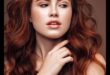Χάλκινες μπούκλες και κομψά στυλ: Κατακτώντας την υφή των μαλλιών με κόκκινο και καστανόξανθο χρώμα